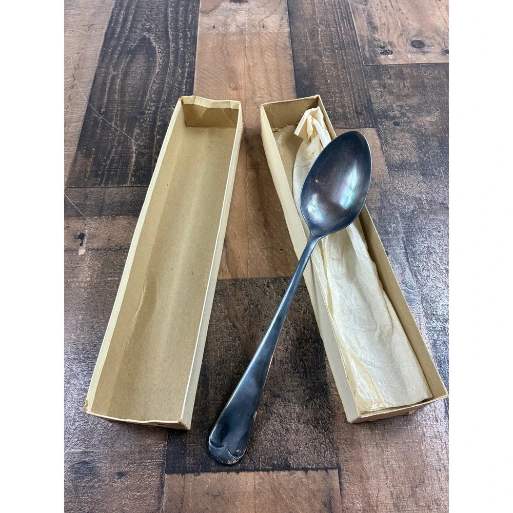 Vintage EPNS‎ Sheffield England Silver Plate Serving Spoon with Original Box